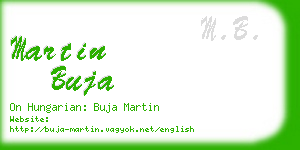 martin buja business card